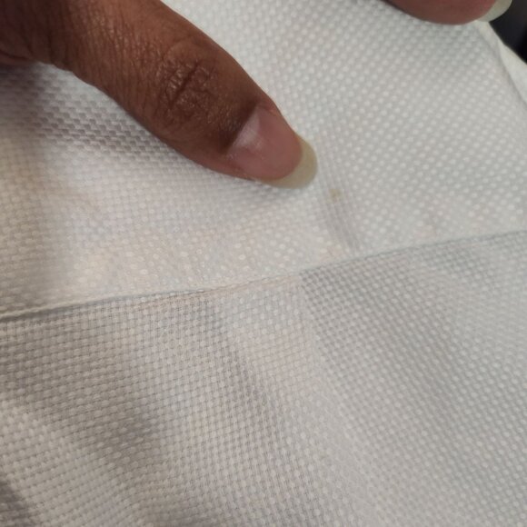 Victor Talbots Men White Double Ply Cotton Textured Shirt Size 41 16 French Cuff - Picture 10 of 12